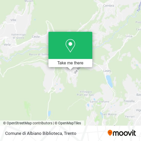 Comune di Albiano Biblioteca map
