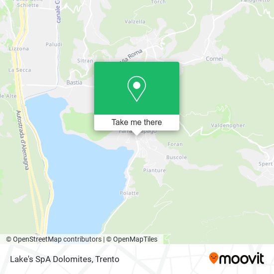 Lake's SpA Dolomites map