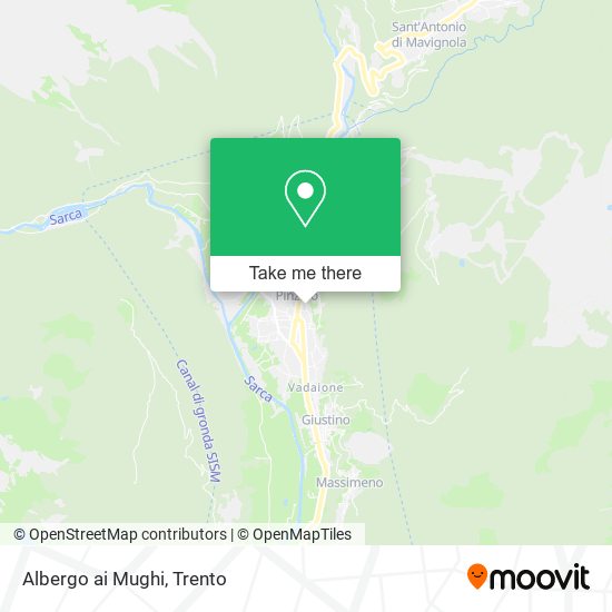 Albergo ai Mughi map