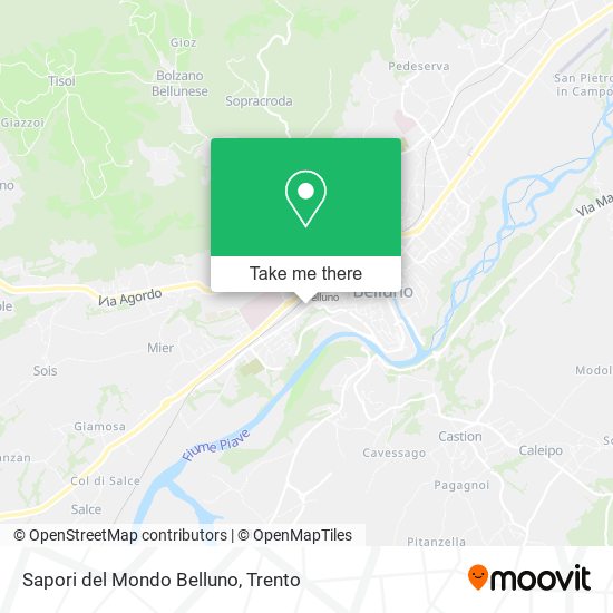 Sapori del Mondo Belluno map