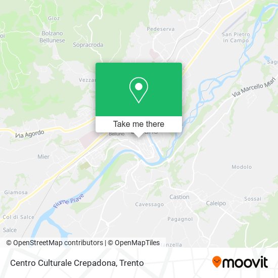 Centro Culturale Crepadona map