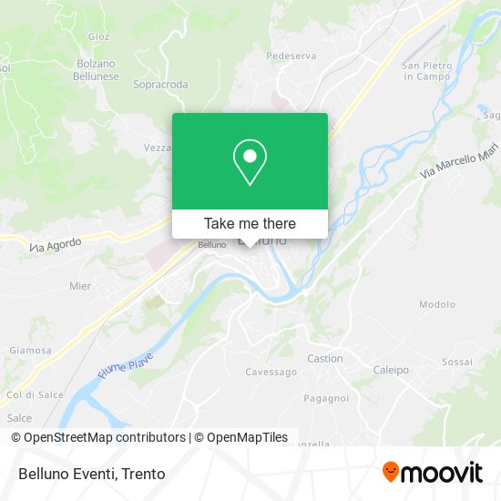 Belluno Eventi map