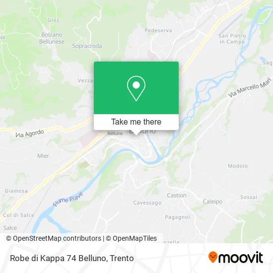 Robe di Kappa 74 Belluno map