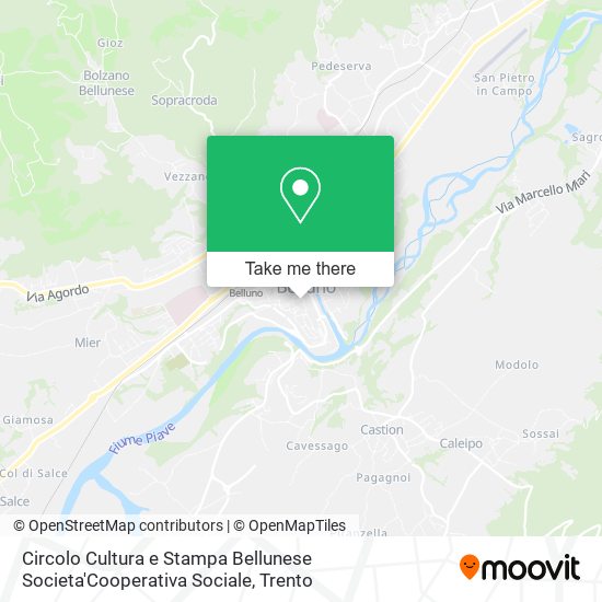 Circolo Cultura e Stampa Bellunese Societa'Cooperativa Sociale map