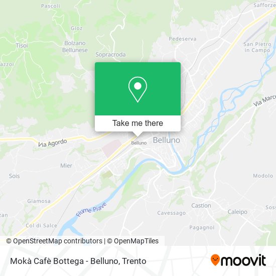 Mokà Cafè Bottega - Belluno map