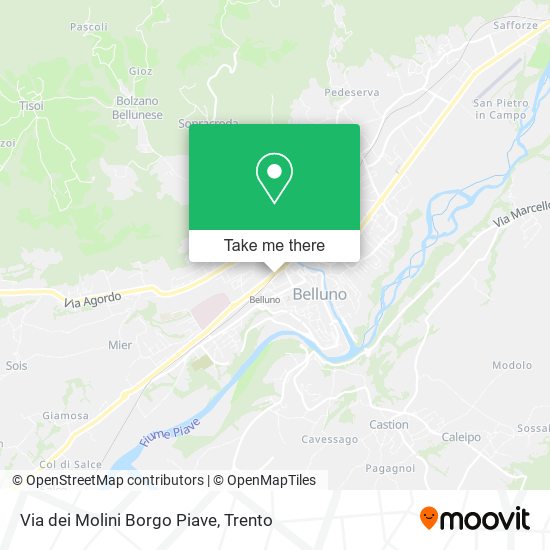 Via dei Molini Borgo Piave map