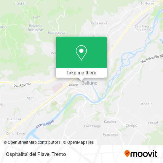 Ospitalita' del Piave map
