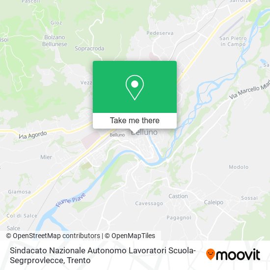Sindacato Nazionale Autonomo Lavoratori Scuola-Segrprovlecce map
