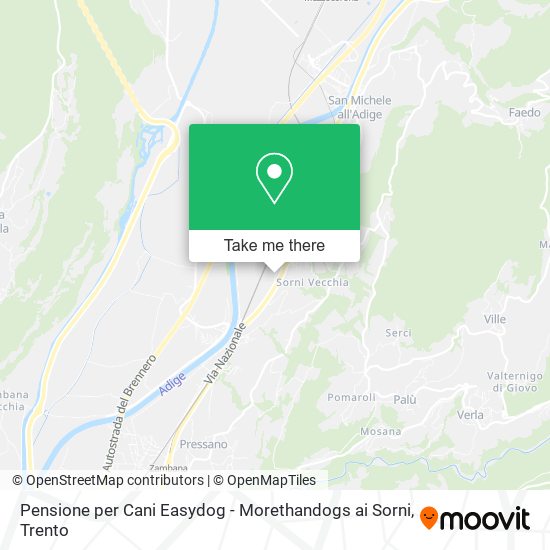 Pensione per Cani Easydog - Morethandogs ai Sorni map