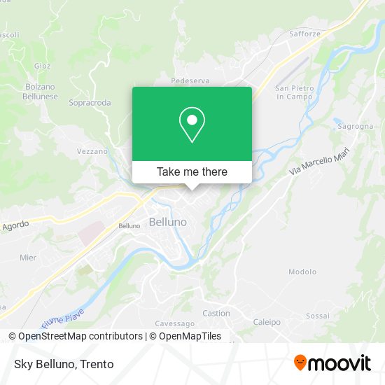 Sky Belluno map