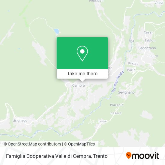 Famiglia Cooperativa Valle di Cembra map