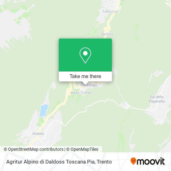 Agritur Alpino di Daldoss Toscana Pia map