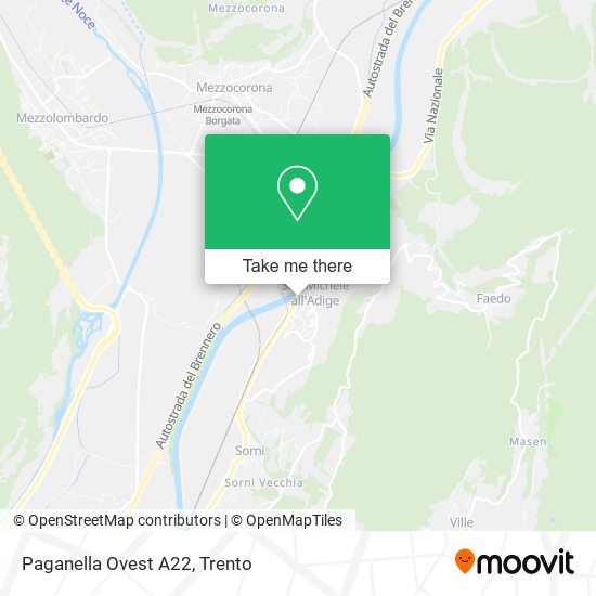 Paganella Ovest A22 map