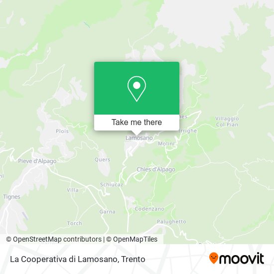 La Cooperativa di Lamosano map