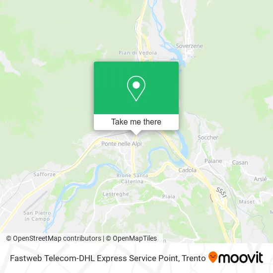 Fastweb Telecom-DHL Express Service Point map