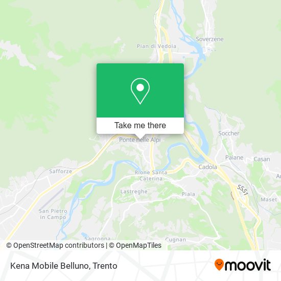 Kena Mobile Belluno map
