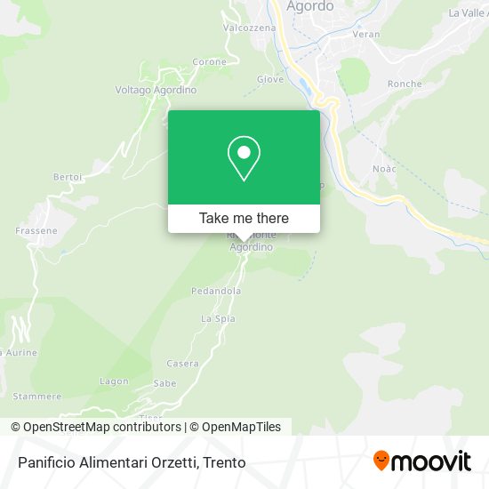 Panificio Alimentari Orzetti map