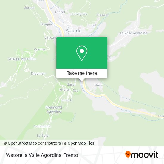 Wstore la Valle Agordina map