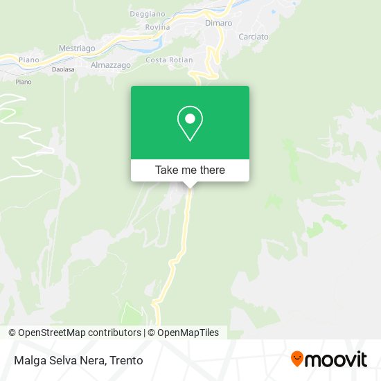 Malga Selva Nera map