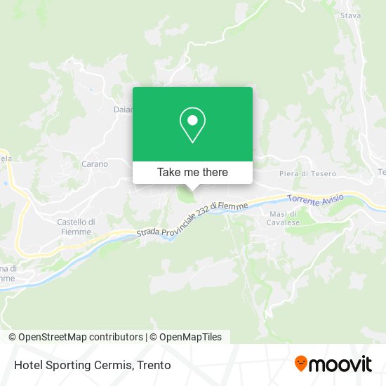 Hotel Sporting Cermis map