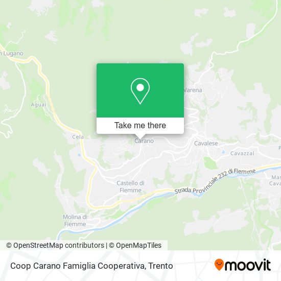 Coop Carano Famiglia Cooperativa map