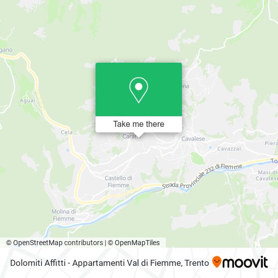 Dolomiti Affitti - Appartamenti Val di Fiemme map