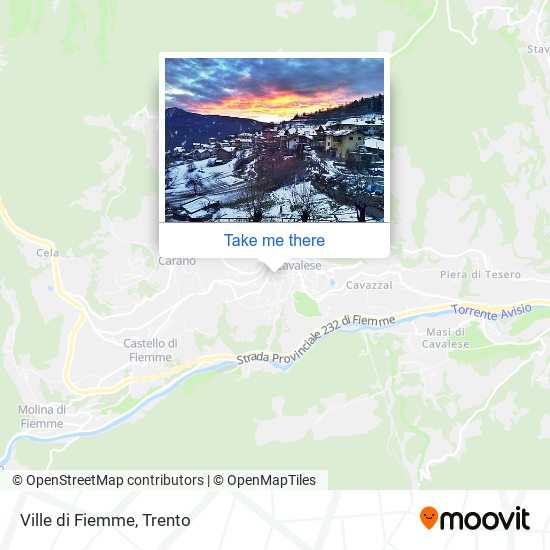 Ville di Fiemme map