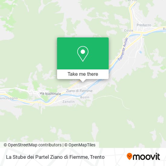 La Stube dei Partel Ziano di Fiemme map