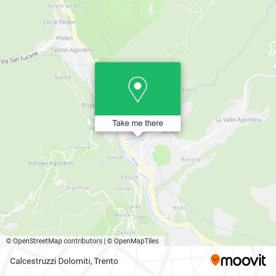 Calcestruzzi Dolomiti map
