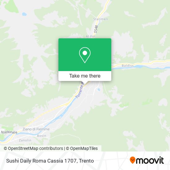 Sushi Daily Roma Cassia 1707 map