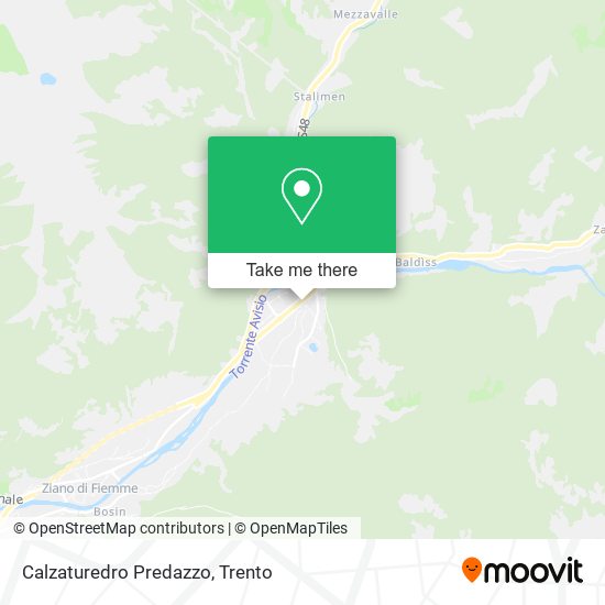 Calzaturedro Predazzo map