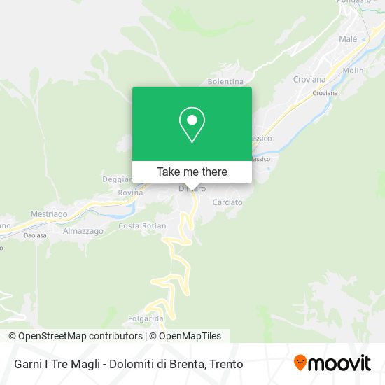 Garni I Tre Magli - Dolomiti di Brenta map