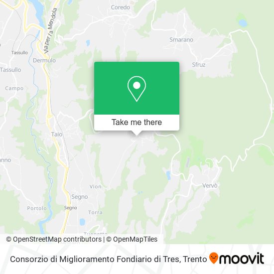 Consorzio di Miglioramento Fondiario di Tres map