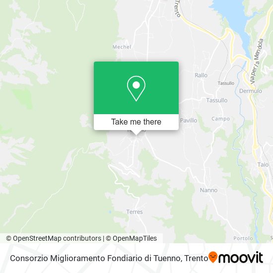 Consorzio Miglioramento Fondiario di Tuenno map