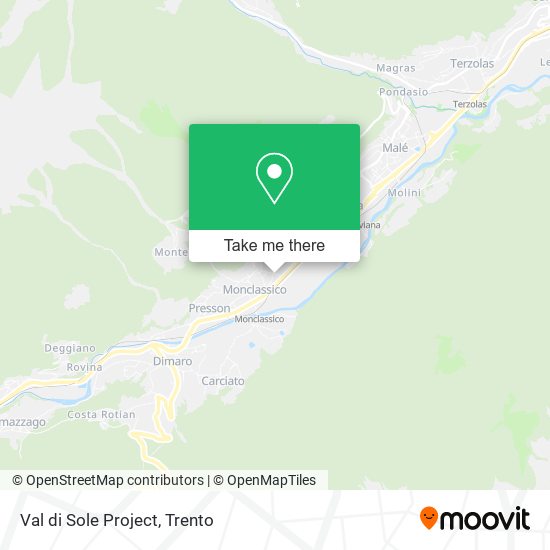 Val di Sole Project map