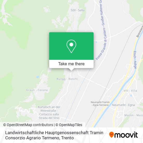 Landwirtschaftliche Hauptgenossenschaft Tramin Consorzio Agrario Termeno map