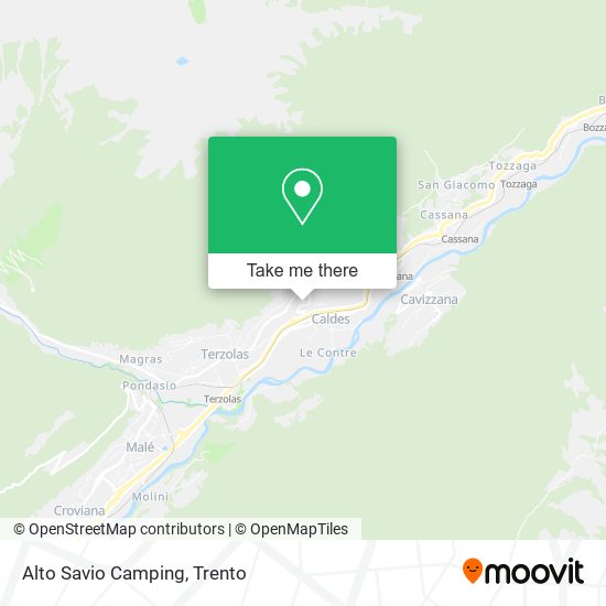 Alto Savio Camping map