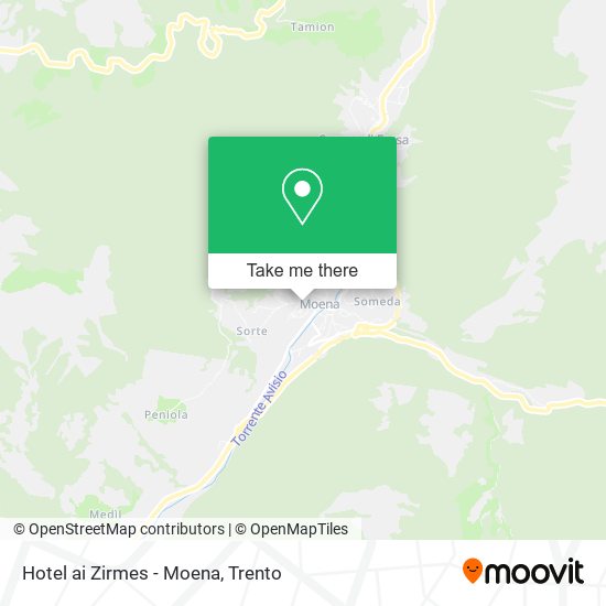 Hotel ai Zirmes - Moena map