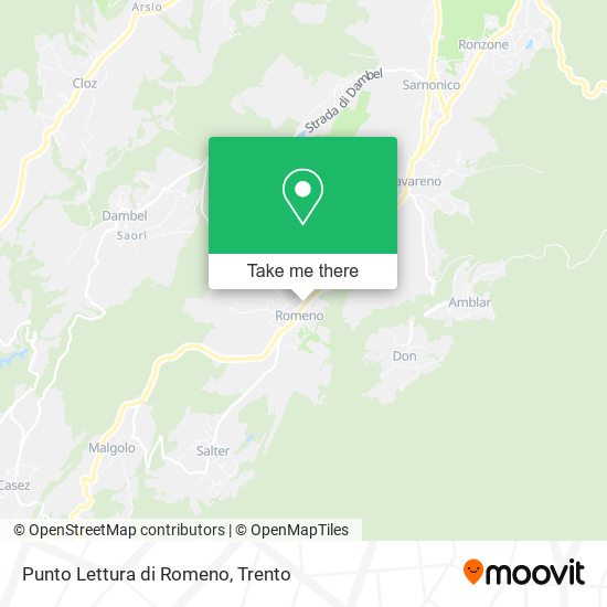 Punto Lettura di Romeno map