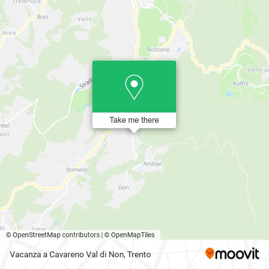 Vacanza a Cavareno Val di Non map