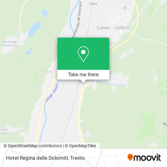 Hotel Regina delle Dolomiti map