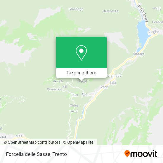 Forcella delle Sasse map