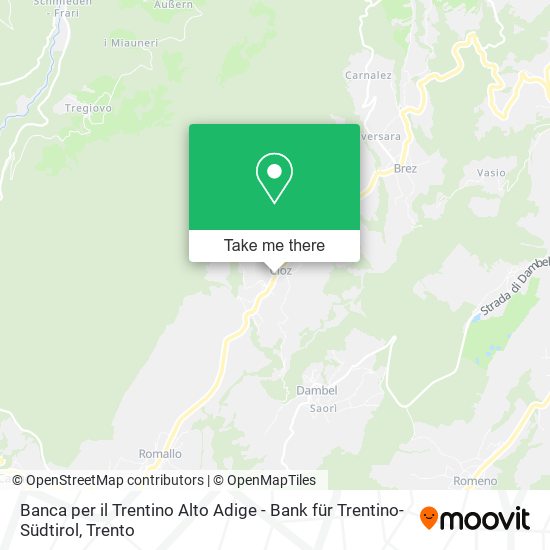 Banca per il Trentino Alto Adige - Bank für Trentino-Südtirol map