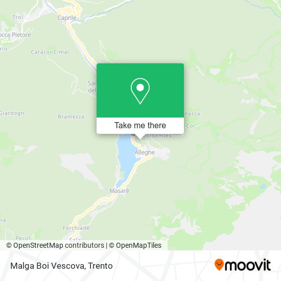 Malga Boi Vescova map