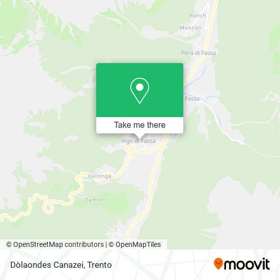 Dòlaondes Canazei map