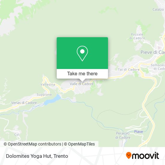Dolomites Yoga Hut map