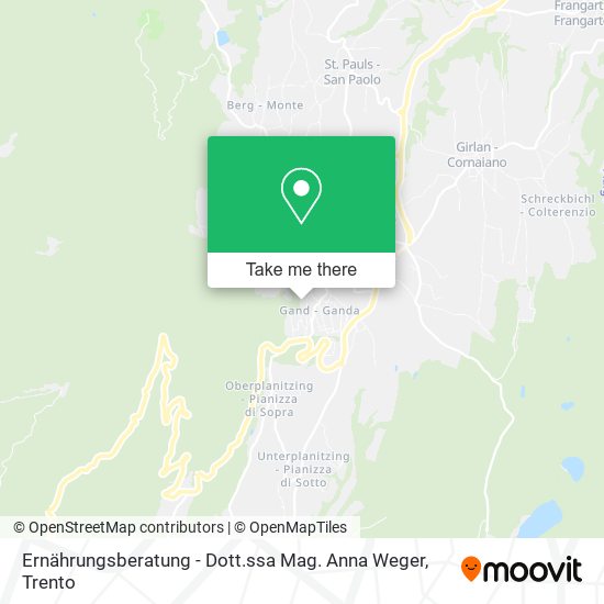 Ernährungsberatung - Dott.ssa Mag. Anna Weger map