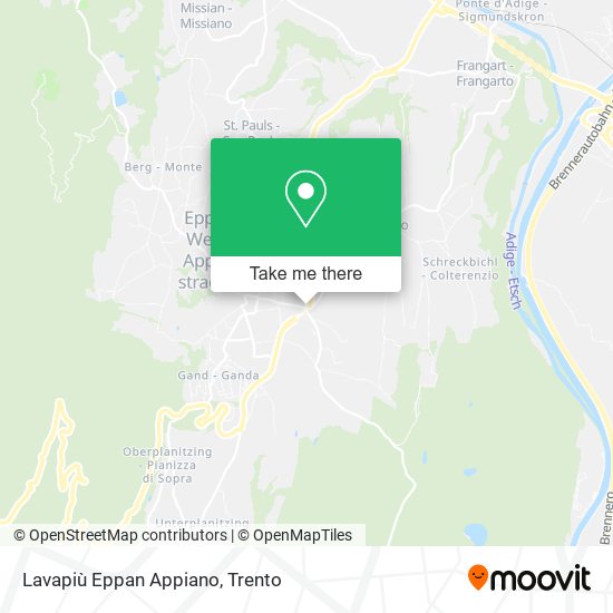 Lavapiù Eppan Appiano map