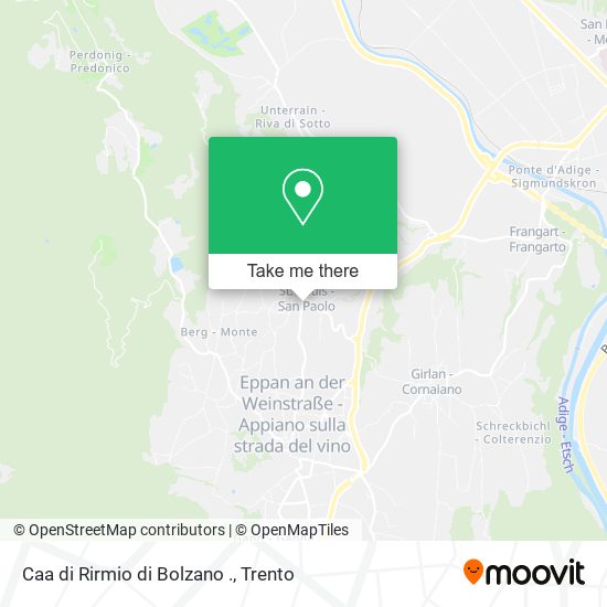 Caa di Rirmio di Bolzano . map
