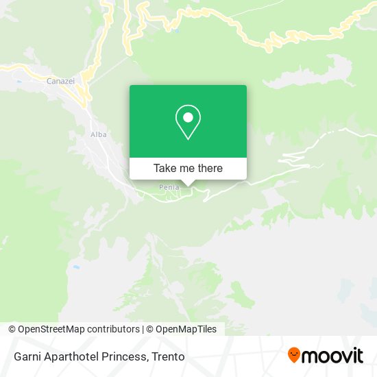 Garni Aparthotel Princess map